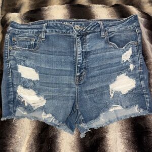 American Eagle Outfitters Ripped Blue Jean Shorts